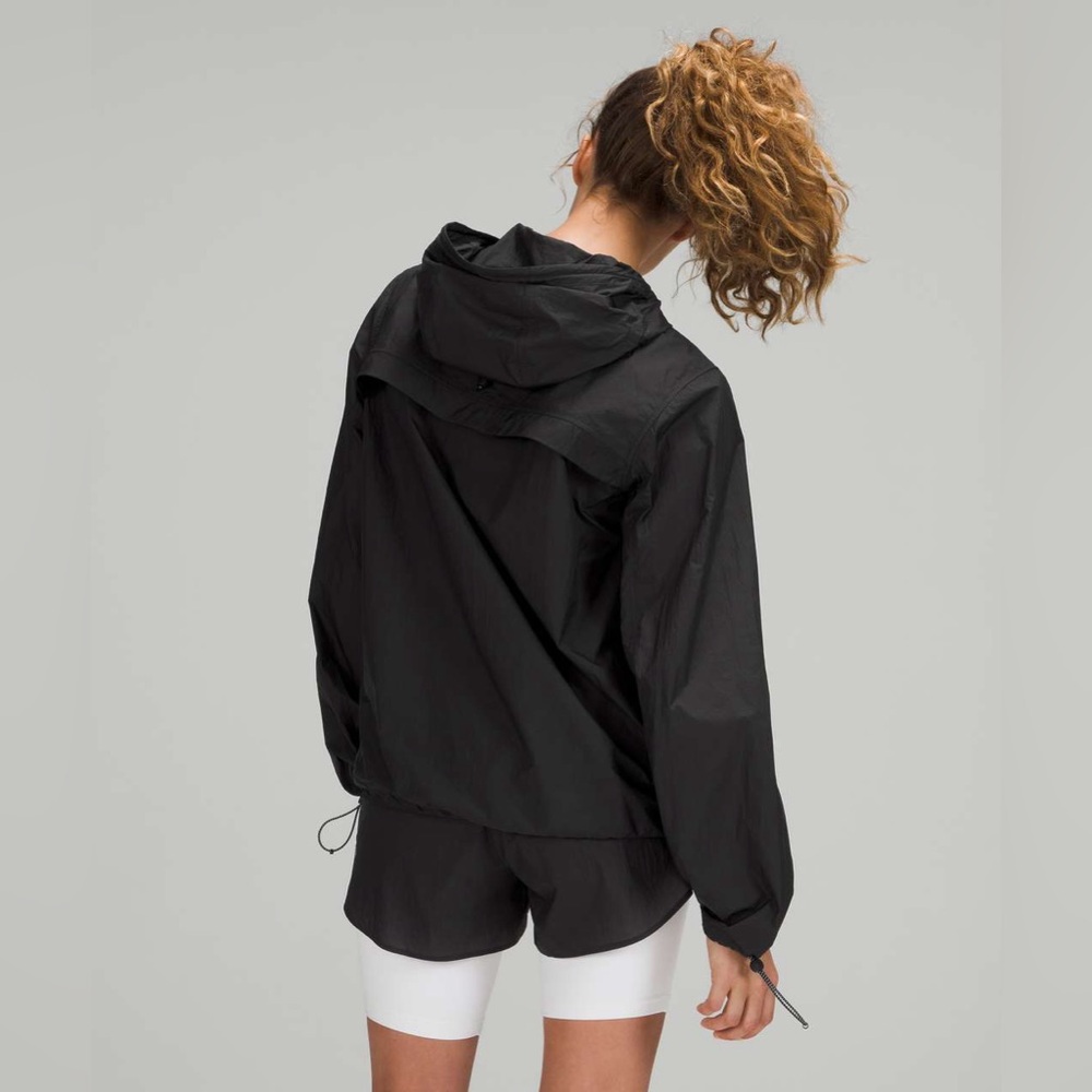 lululemon athletica Black Lightweight Hooded Windbreaker